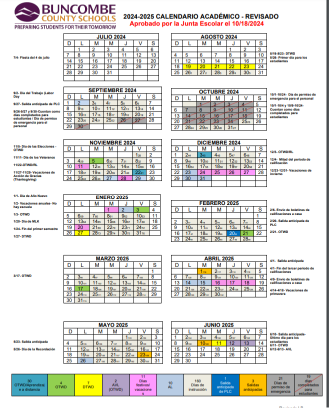 BCS Academic School Calendars