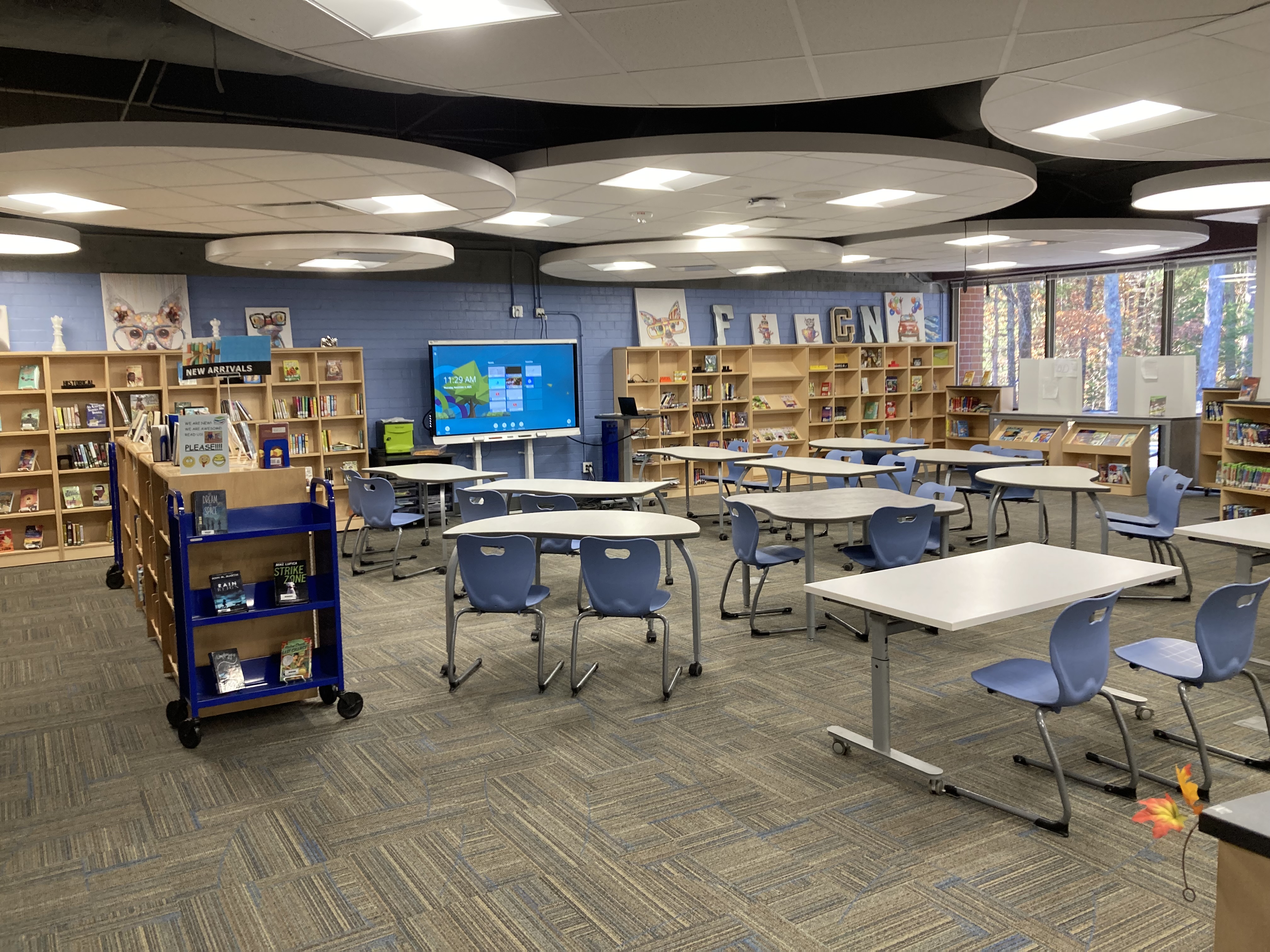 The media center at HCES