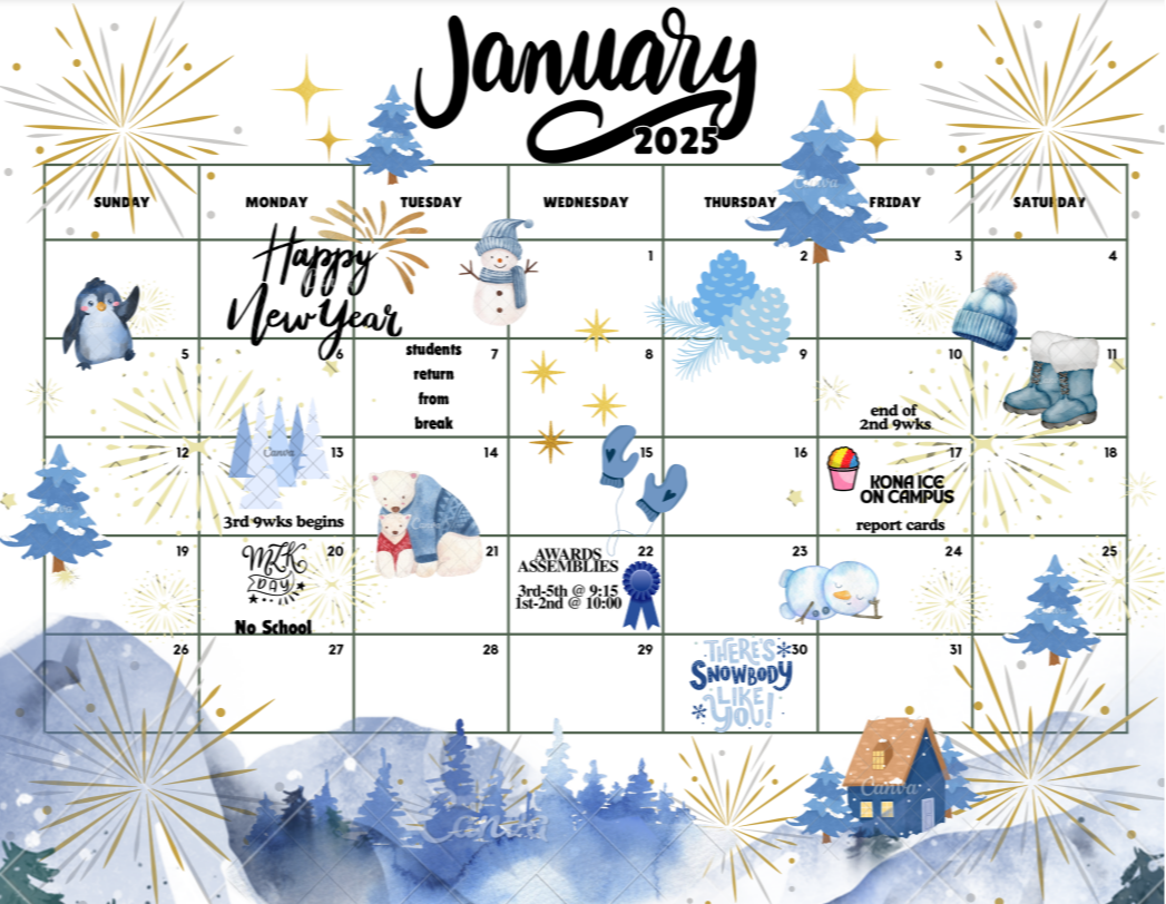 January Calendar 2025