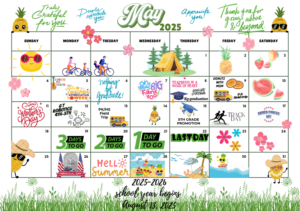 May Calendar 2025