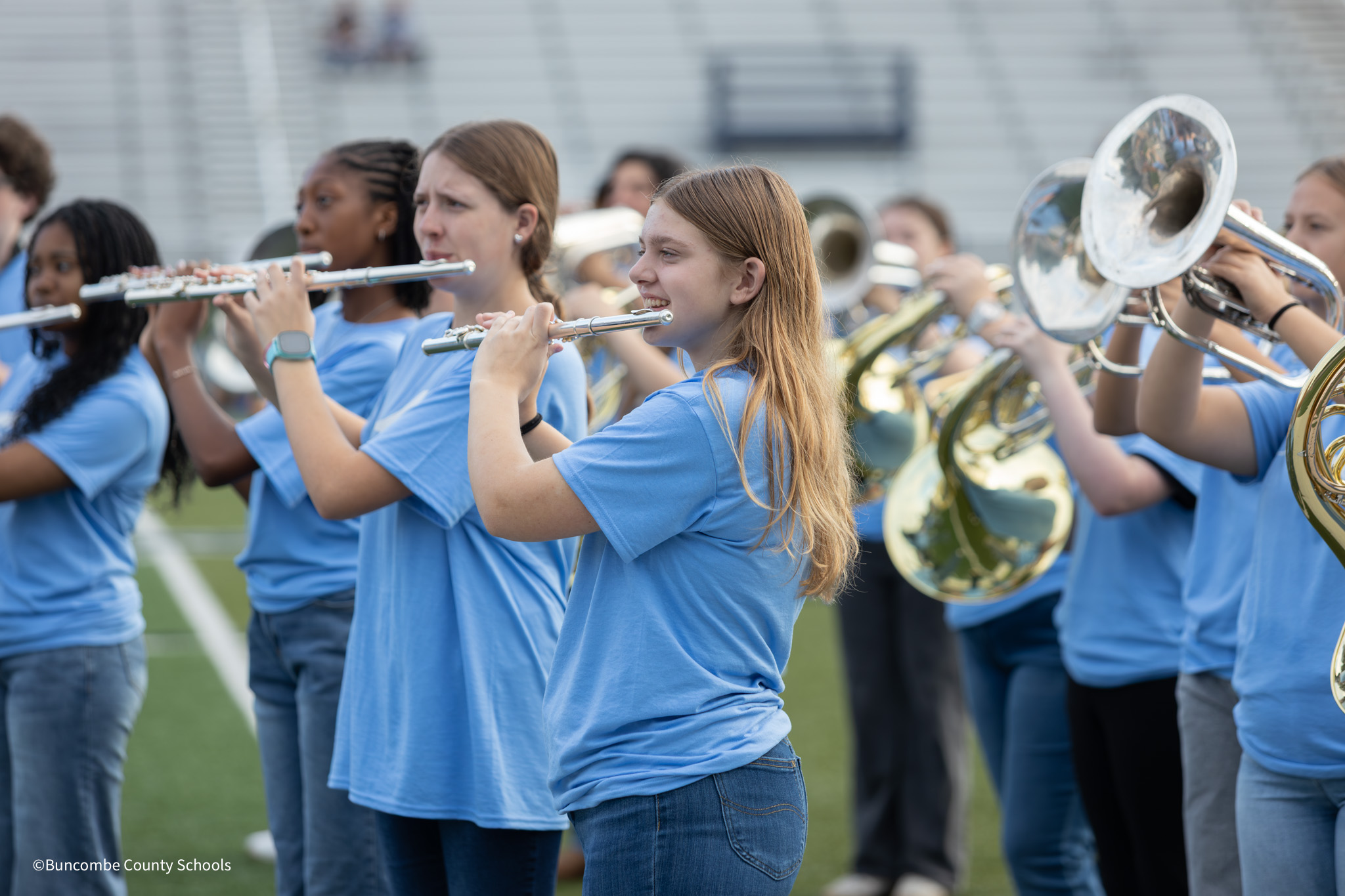 students playing the flute