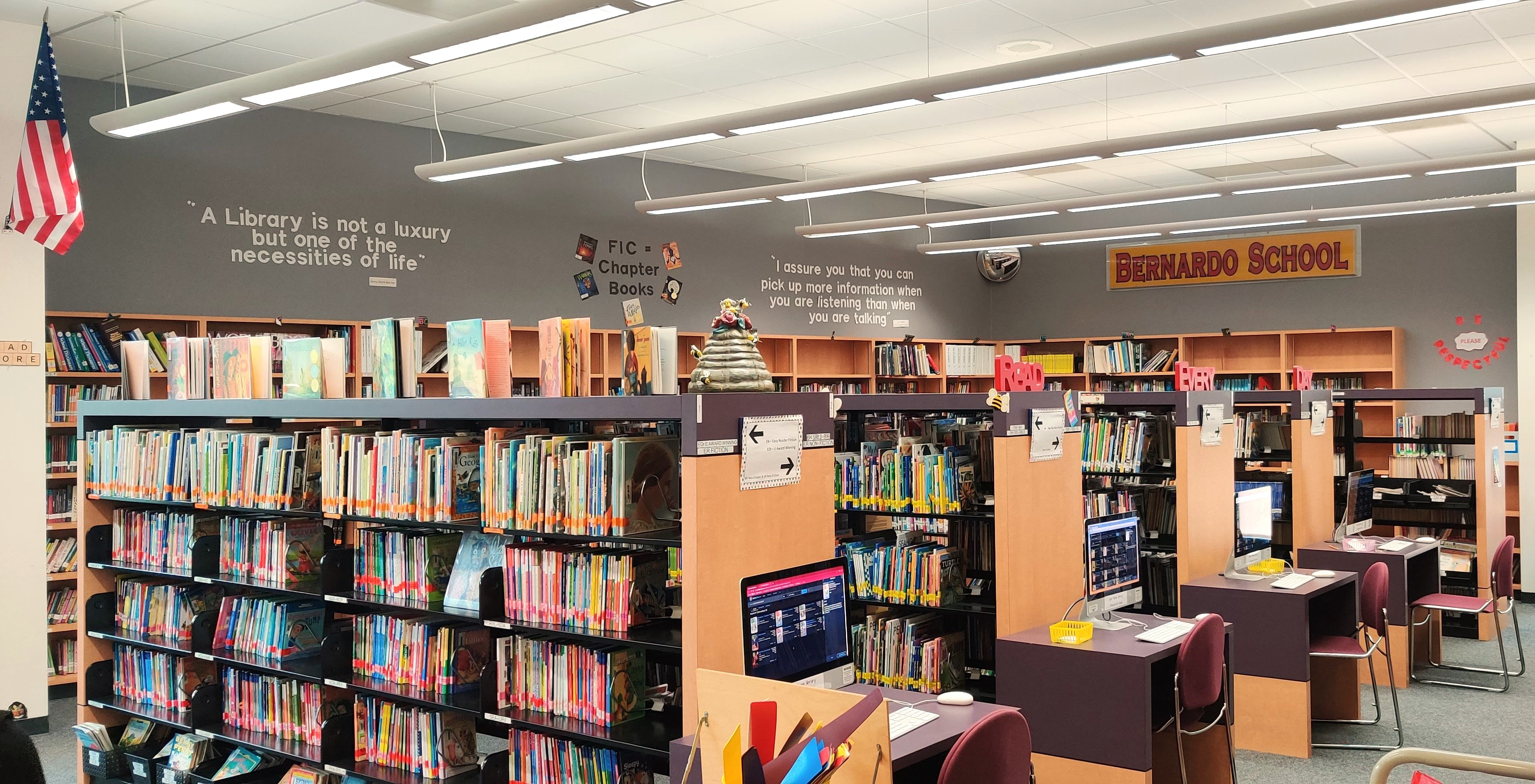 Bernardo Elementary Library interior