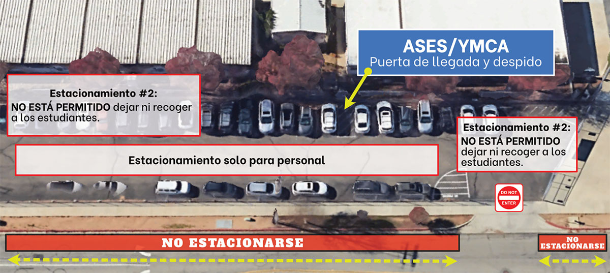 Spanish ASES/YMCA arrival and dismissal map.