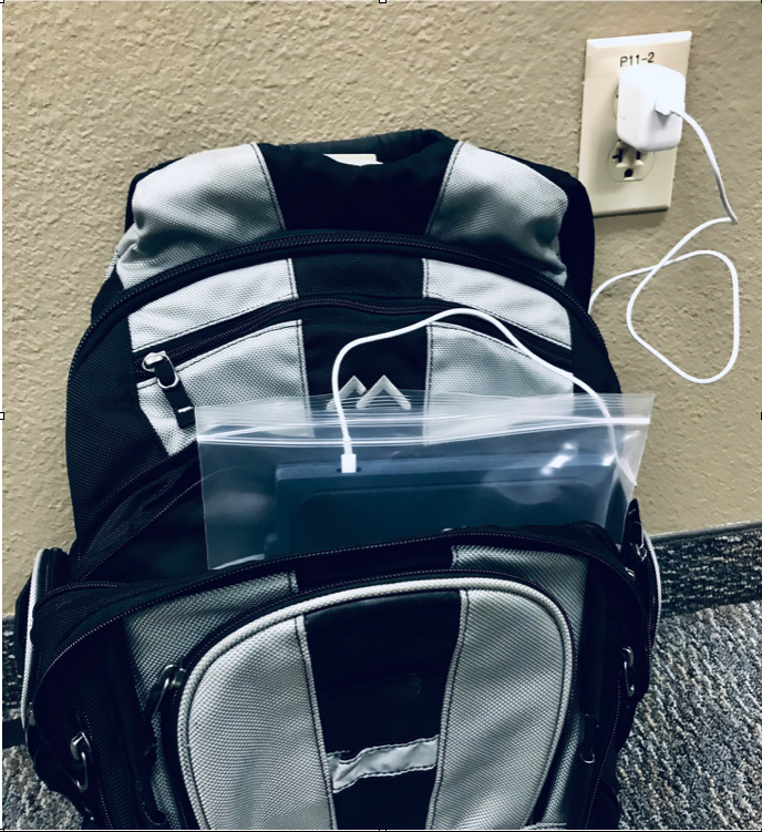Backpack and ipad