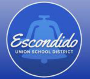 Escondido Union School District Icon with Escondido in the foreground and the bell in the background.