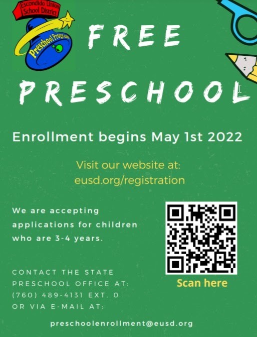 Free Preeschool flyer English