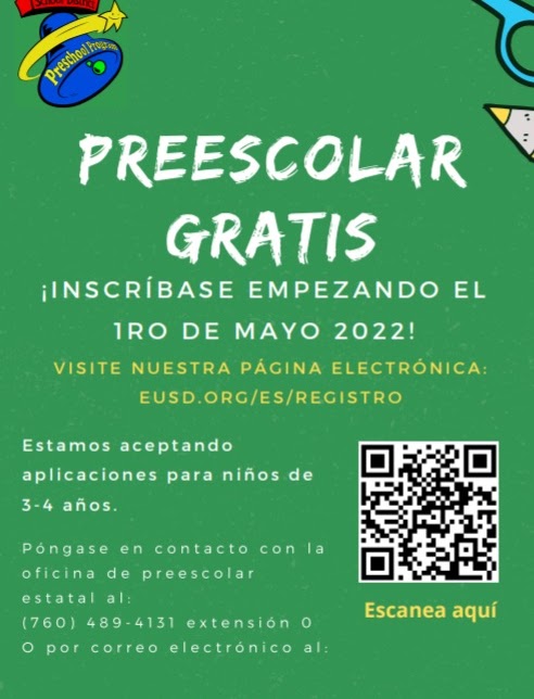Free Preeschool flyer Spanish