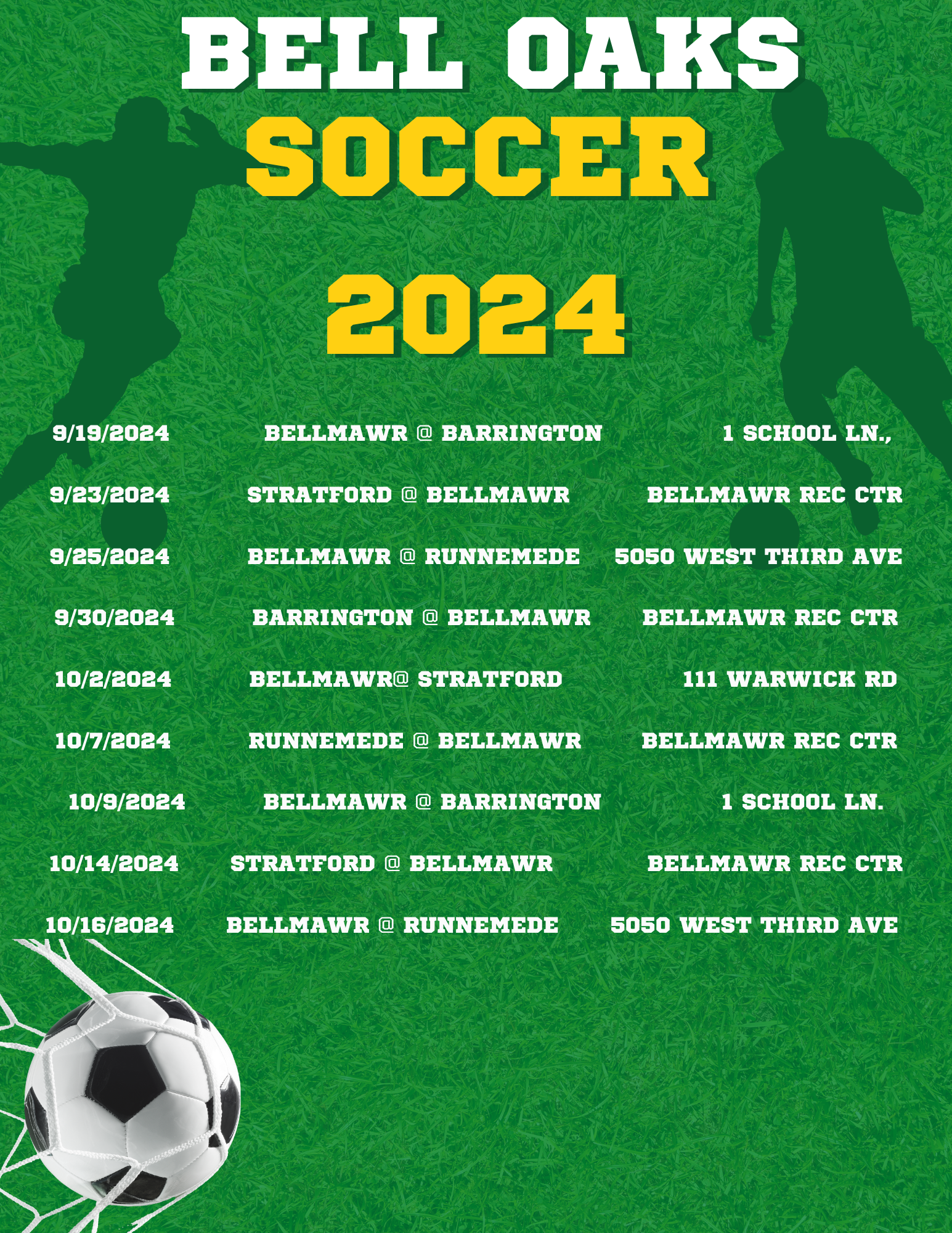 Soccer Schedule