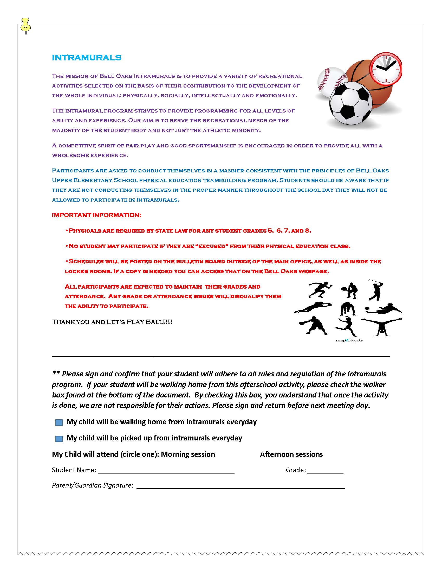 Intramural Form