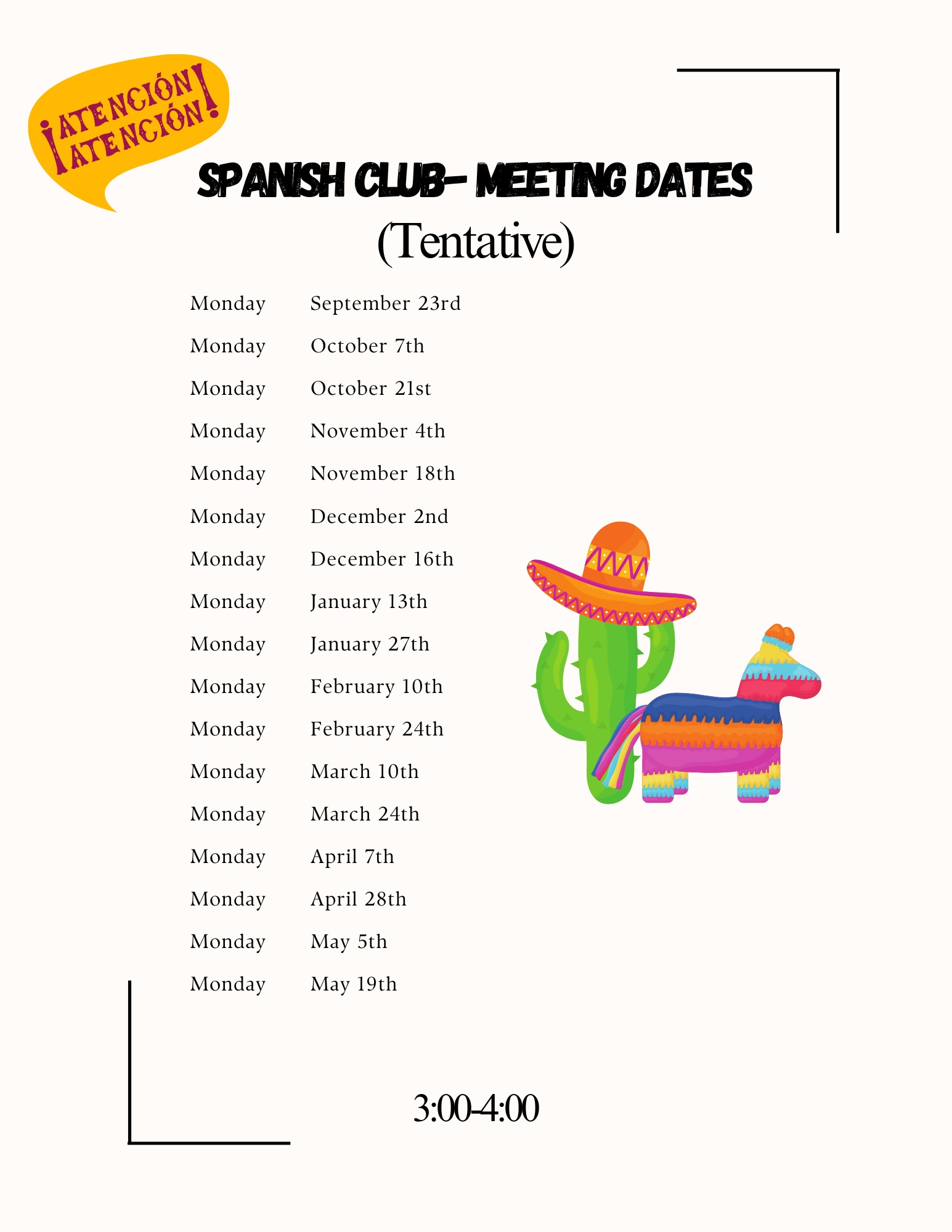 Meeting Dates