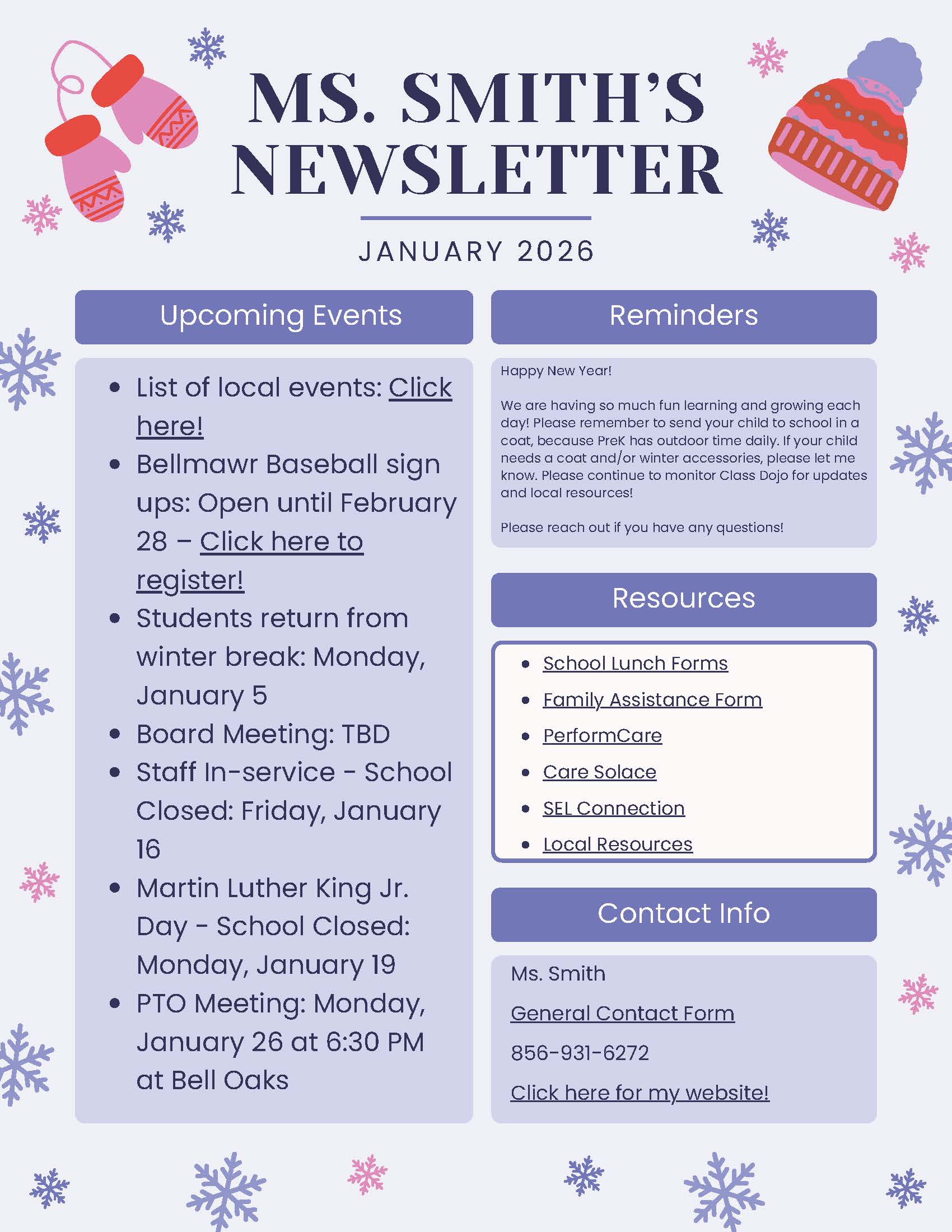 January Newsletter