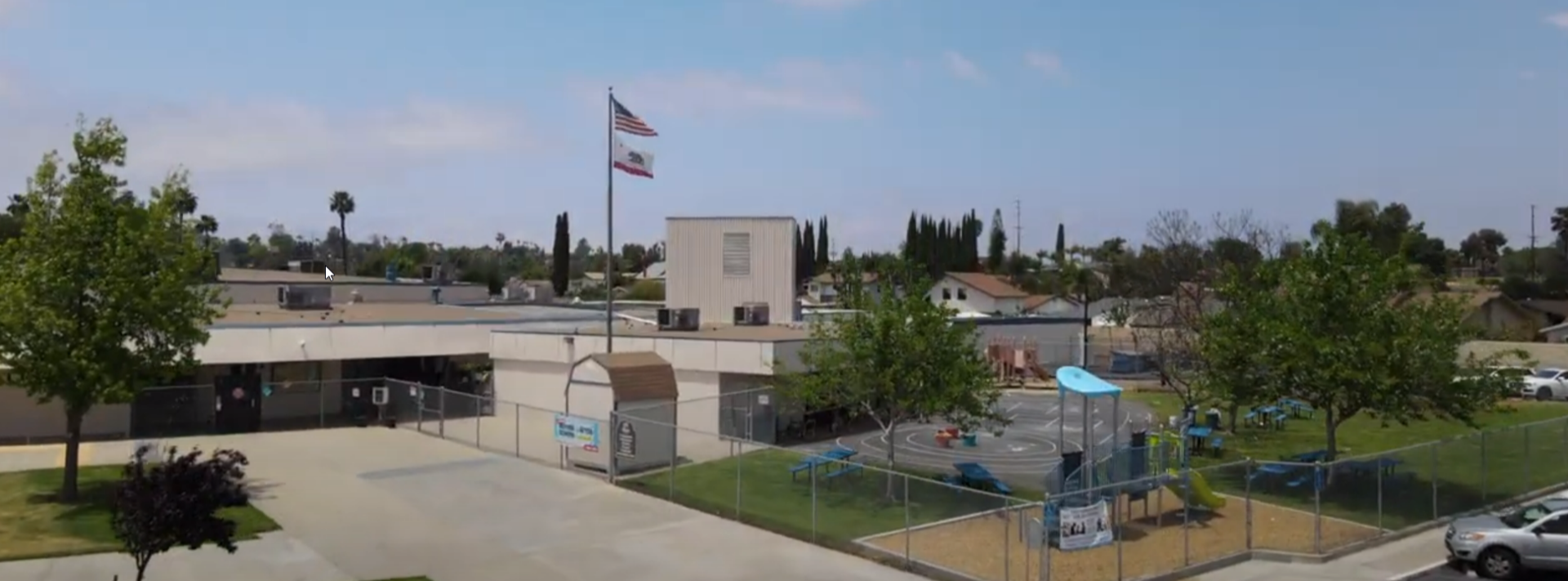 Miller Elementary exterior drone shot