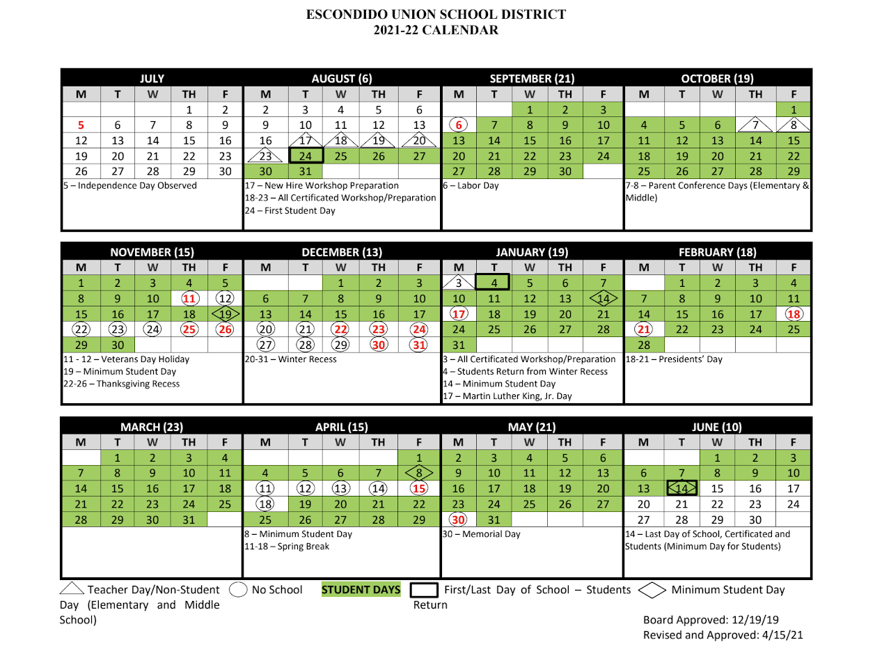 Calendars and Schedules Quantum Academy