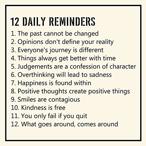 12 Daily Reminders