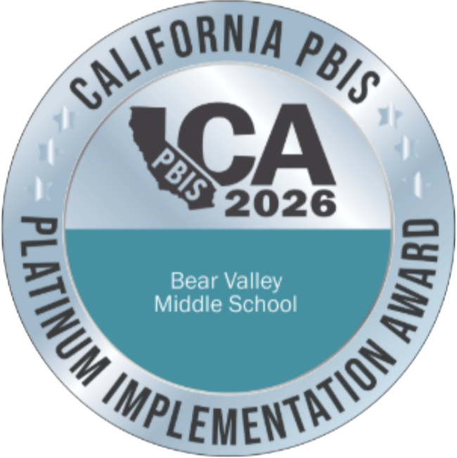 Bear Valley California PBIS Platinum Implementation Award logo
