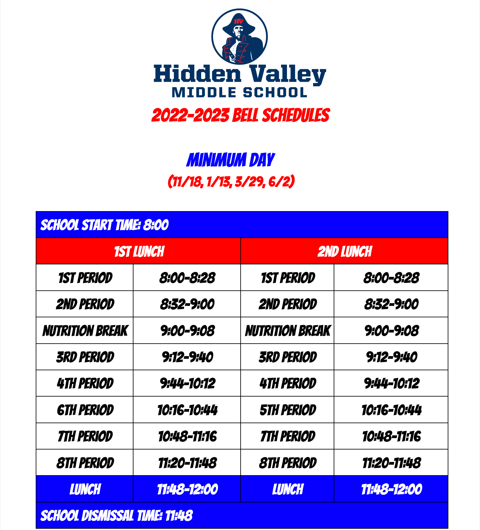 bell-schedules-hidden-valley-middle-school