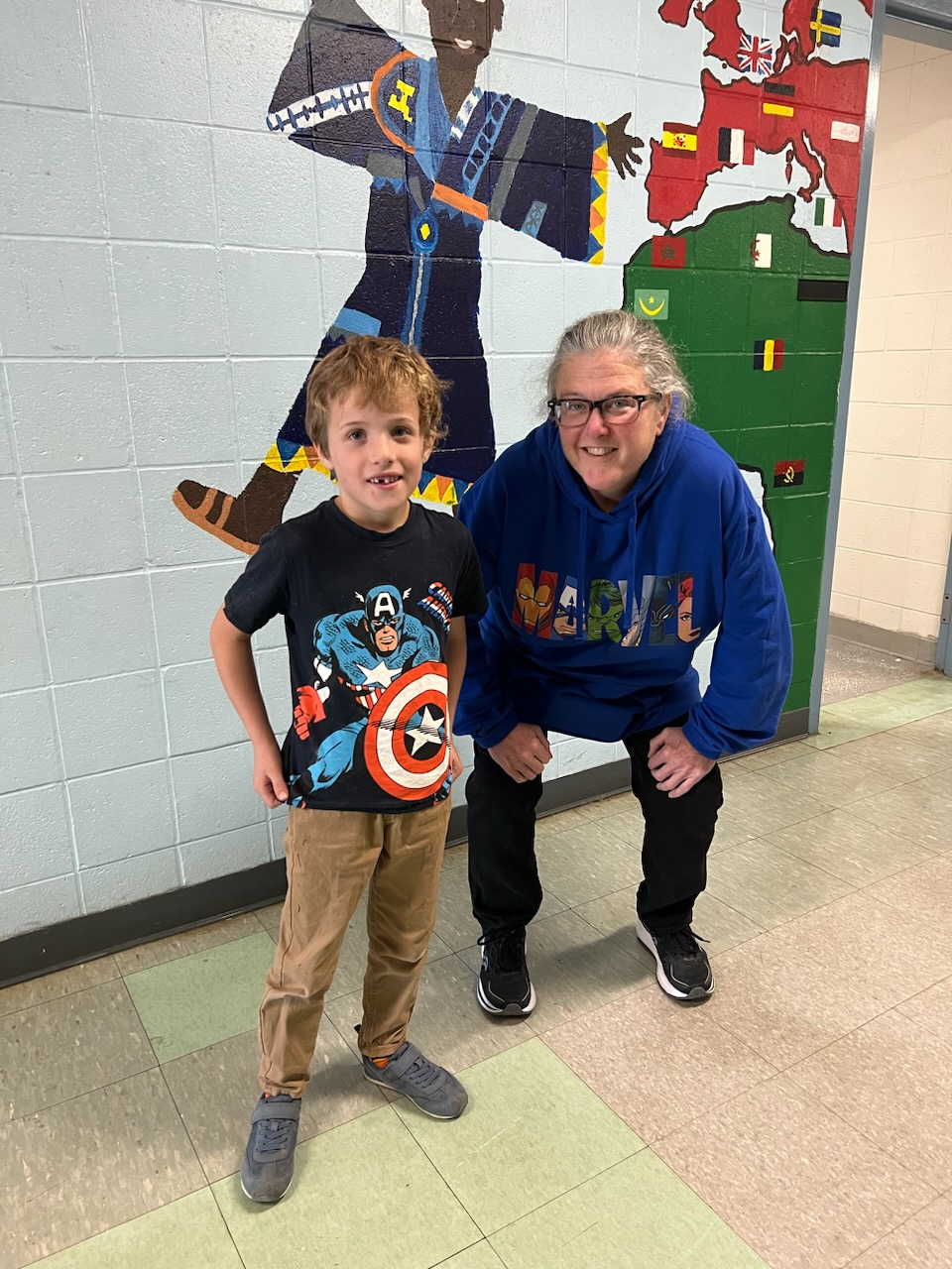 superhero day teacher and student