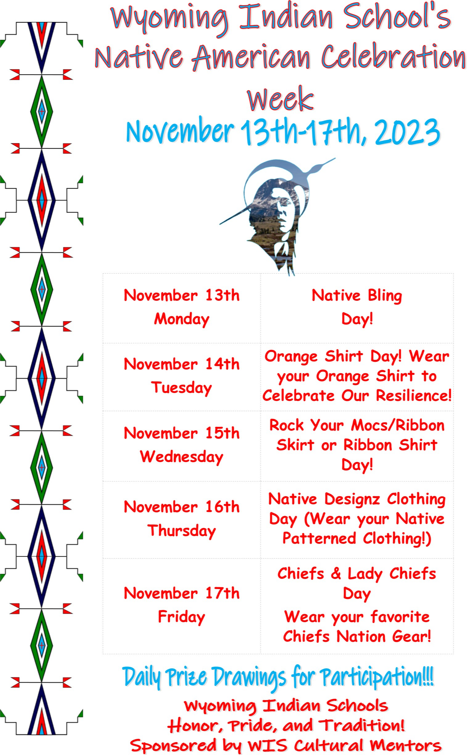 Native American Heritage Month Dress Up Days