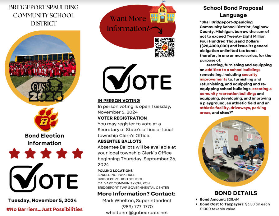 November 5th Bond Election Information BridgeportSpaulding Community