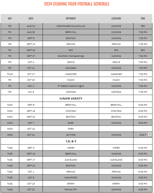 CMS Baseball schedule 2024