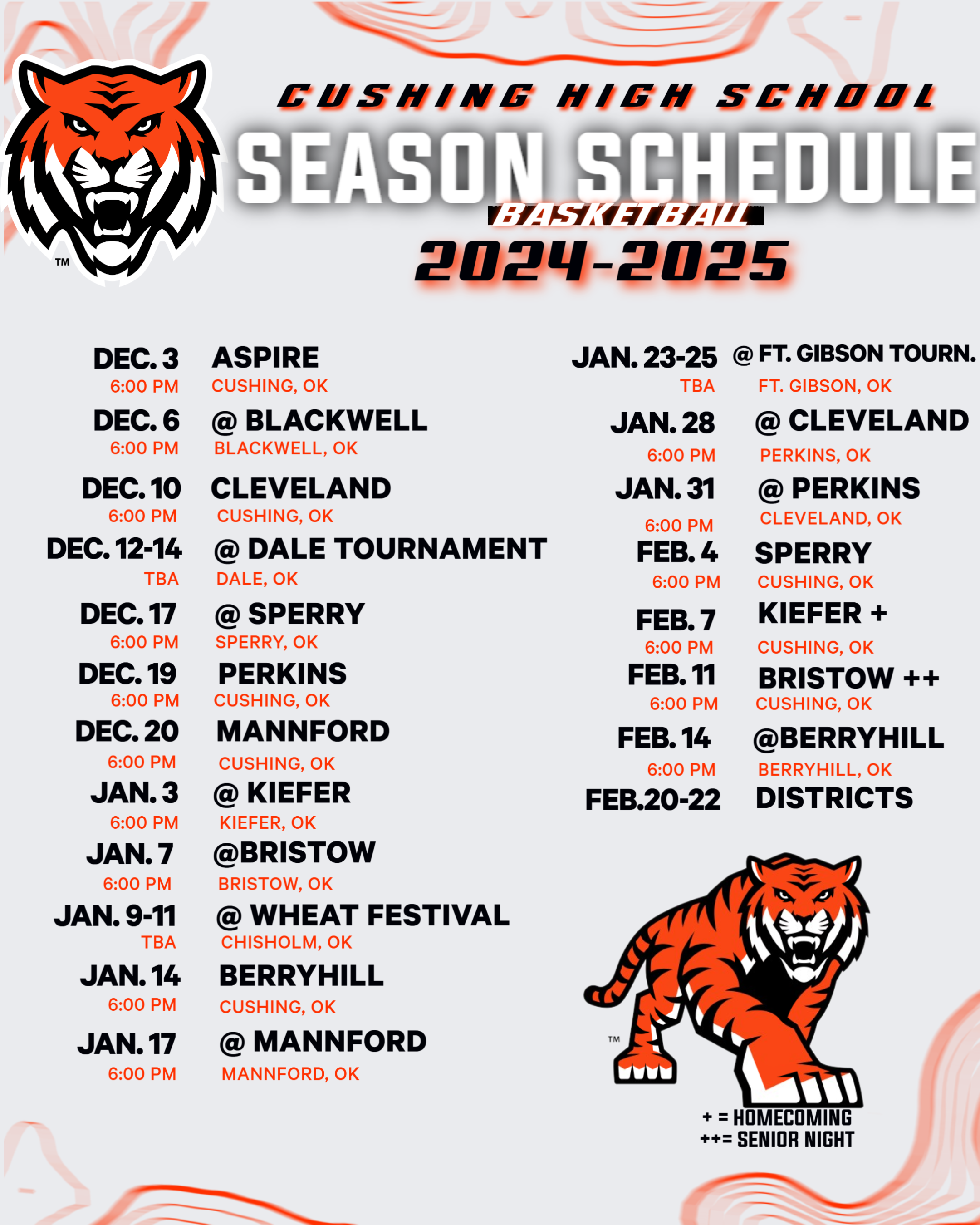 HS BB SCHEDULE