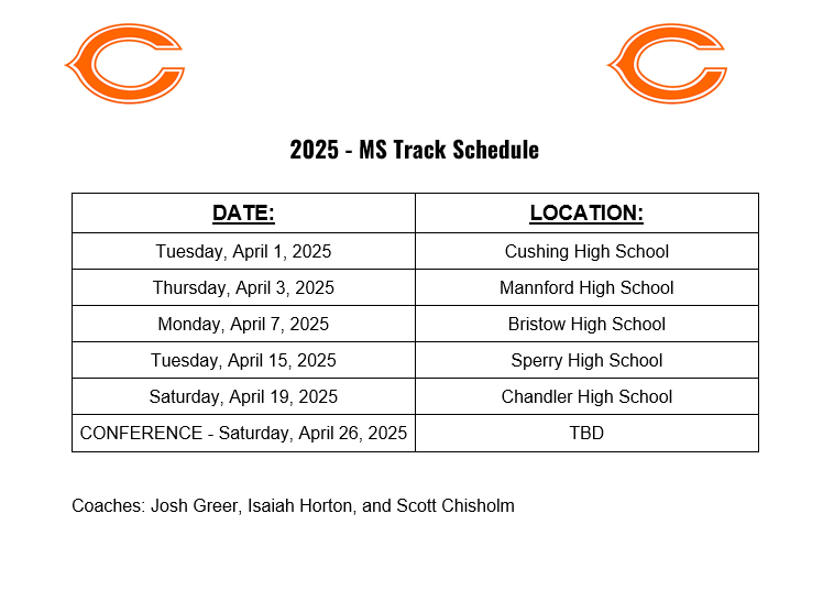 cross country schedule