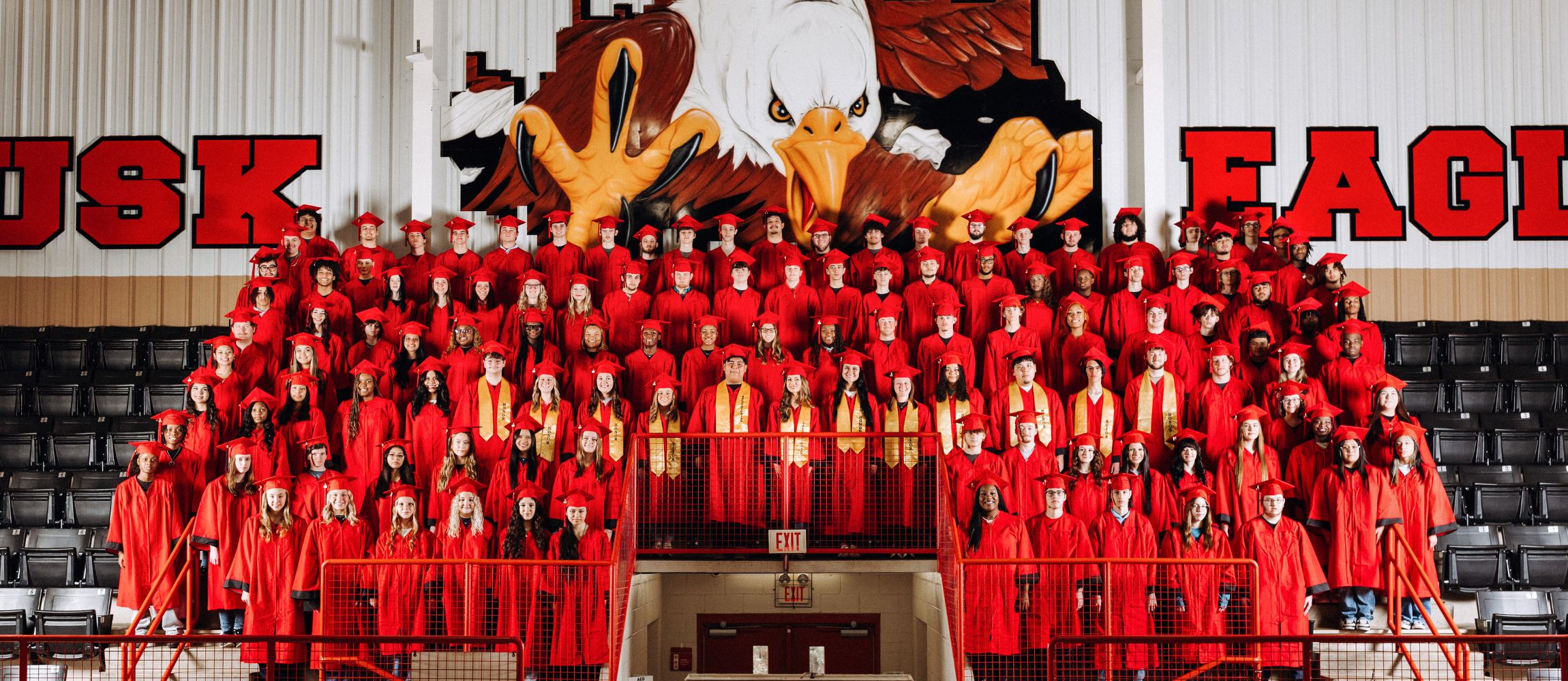 Class of 2025 Group Picture in caps and gowns