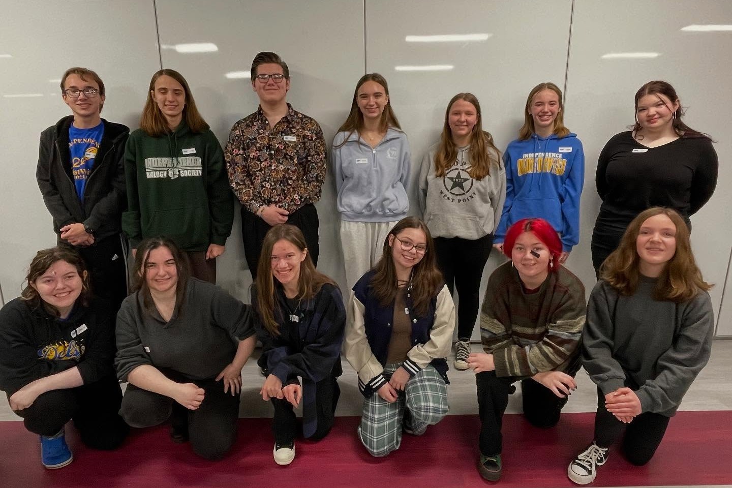 a group of high school students