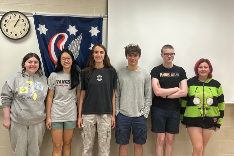 a group of high school students