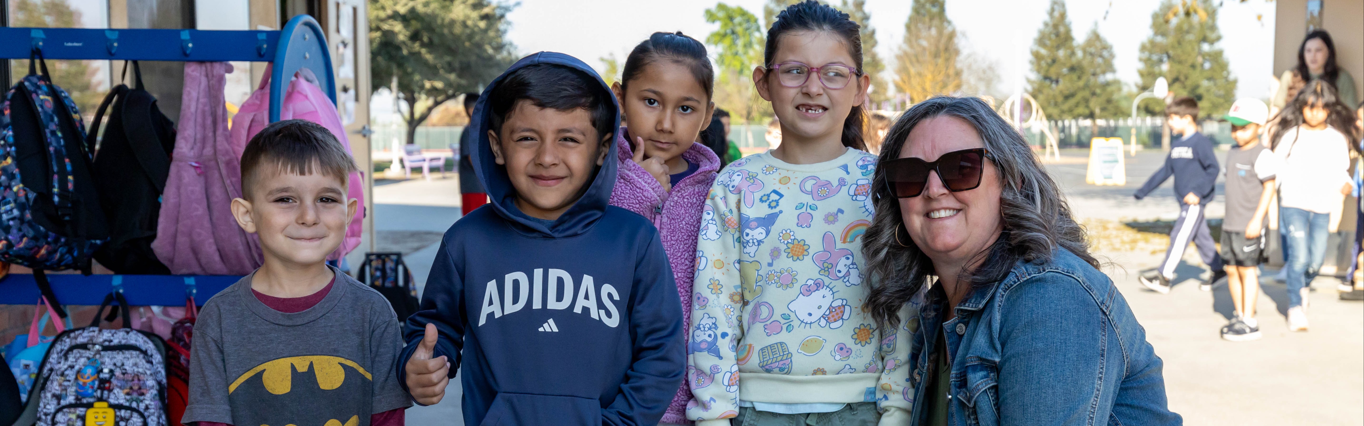 Students and principal