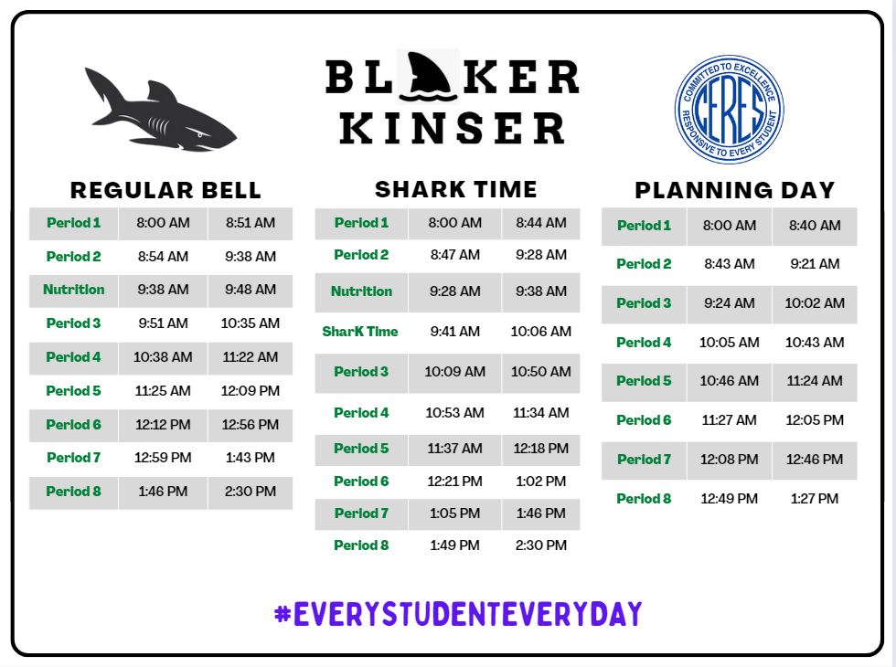 Bell Schedules Blaker Kinser Junior High Bell Schedules Blaker Kinser Junior High