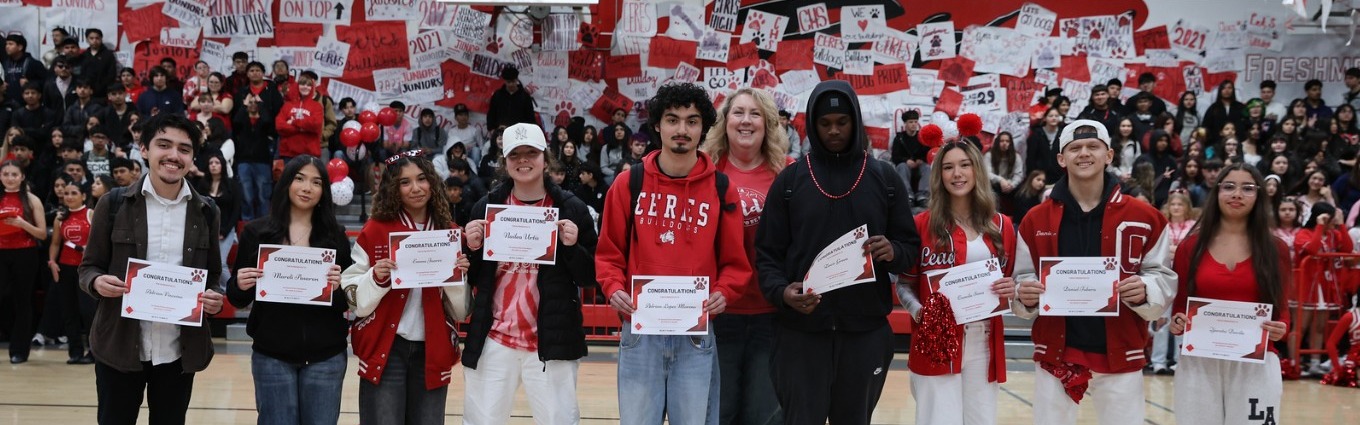 students with principal 