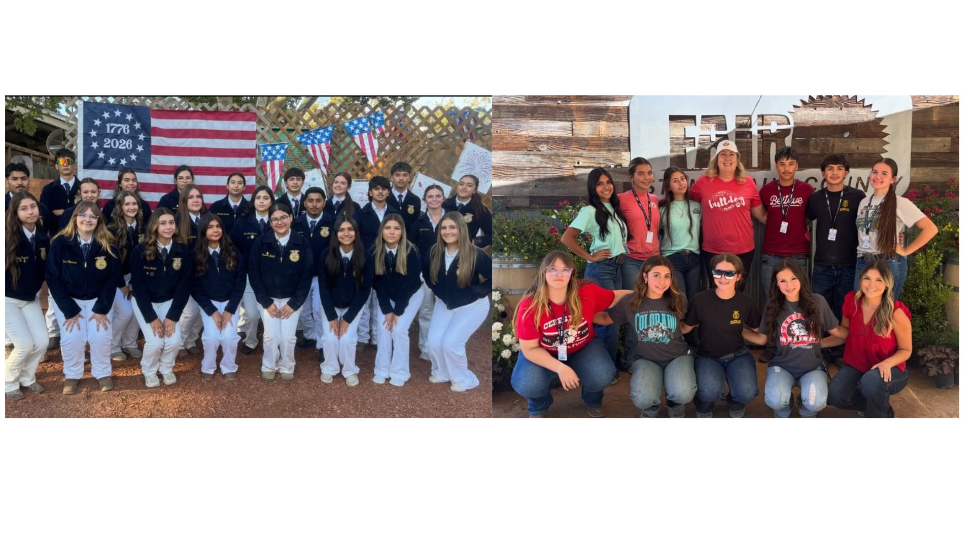 ffa students in blue and white