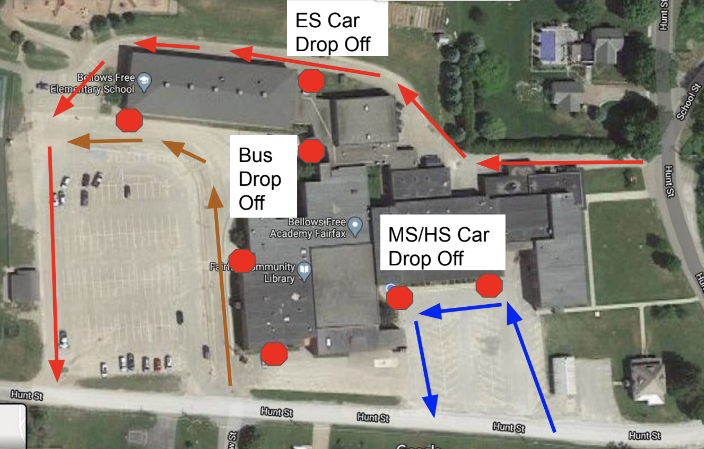 student drop off map