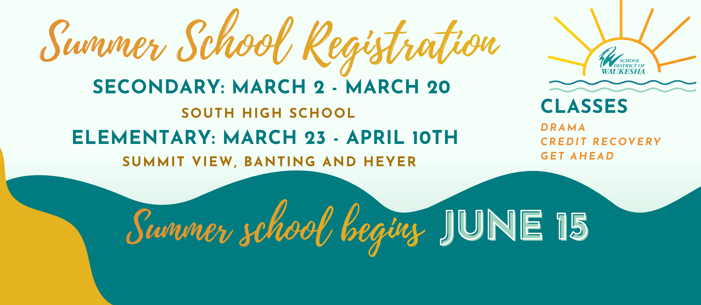 Summer School Registration 26'