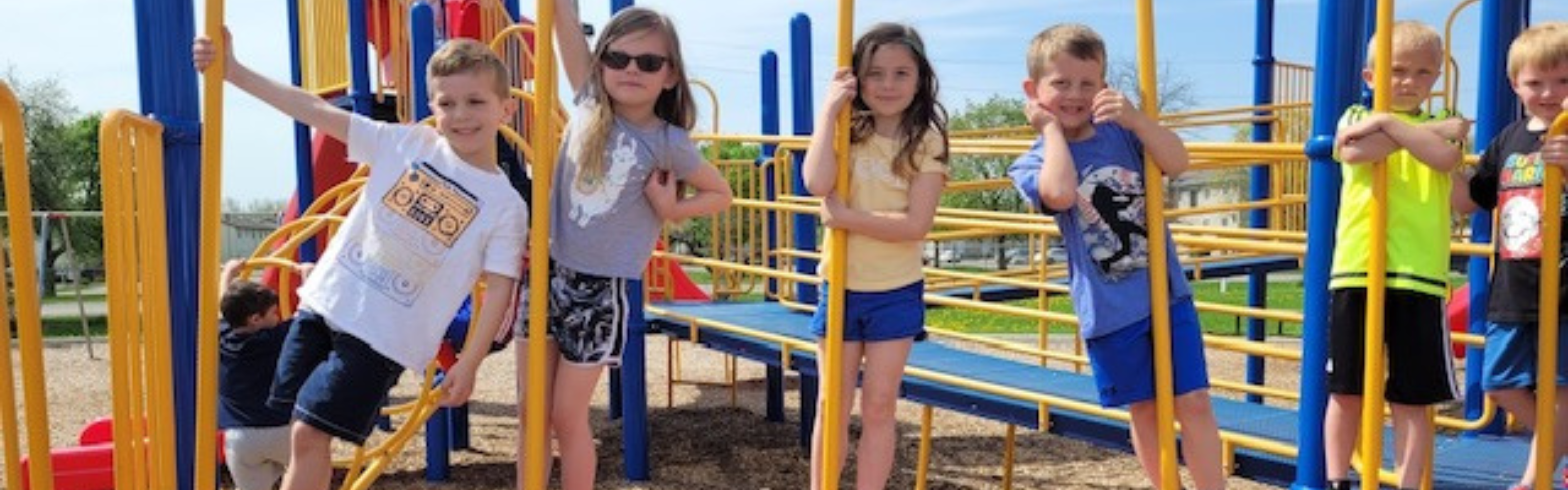 Vowles students play on the playground. 