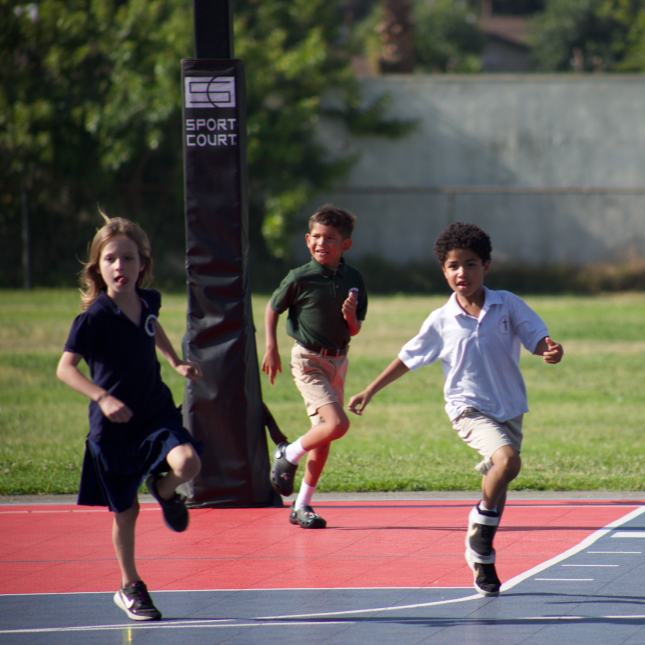 Students playing during PE