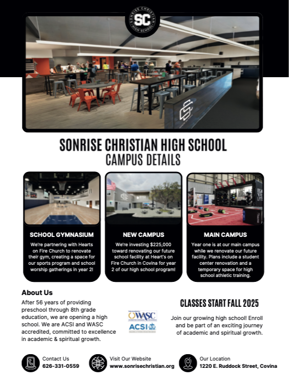 Sonrise Christian School List