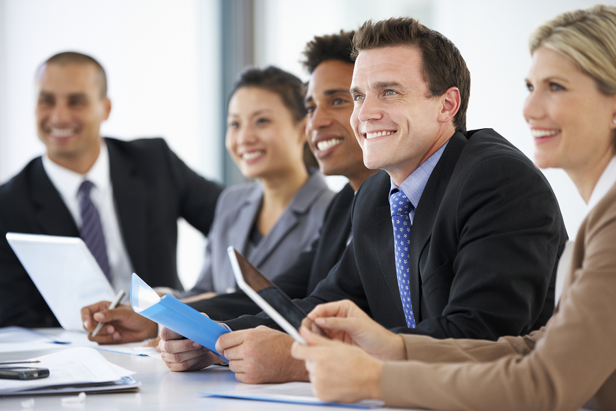 Group of people at a meeting