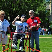 Shot putt at Kid-netic games