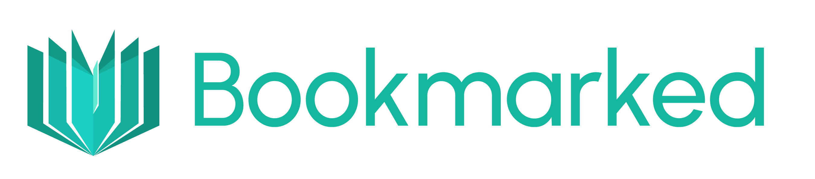 Bookmarked Logo with an open book