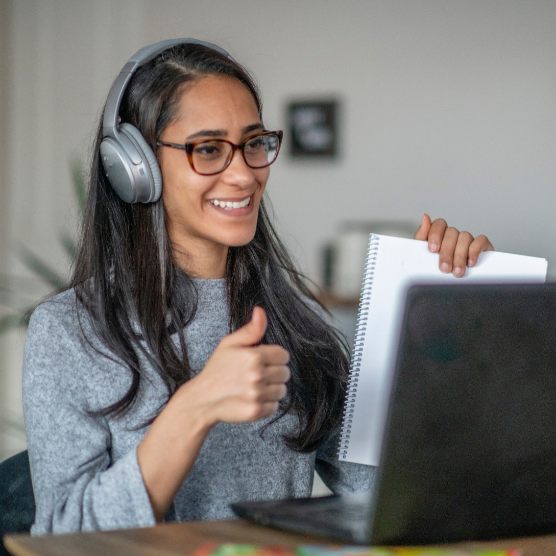 Women attending a Zoom Session