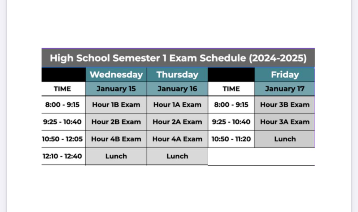 Exam Schedule 