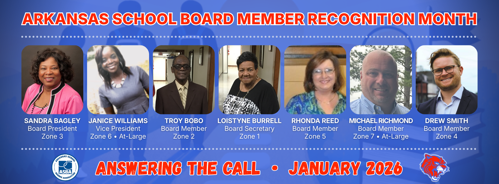 Arkansas School Board Member Recognition Month. Answering the Call, January 2026.