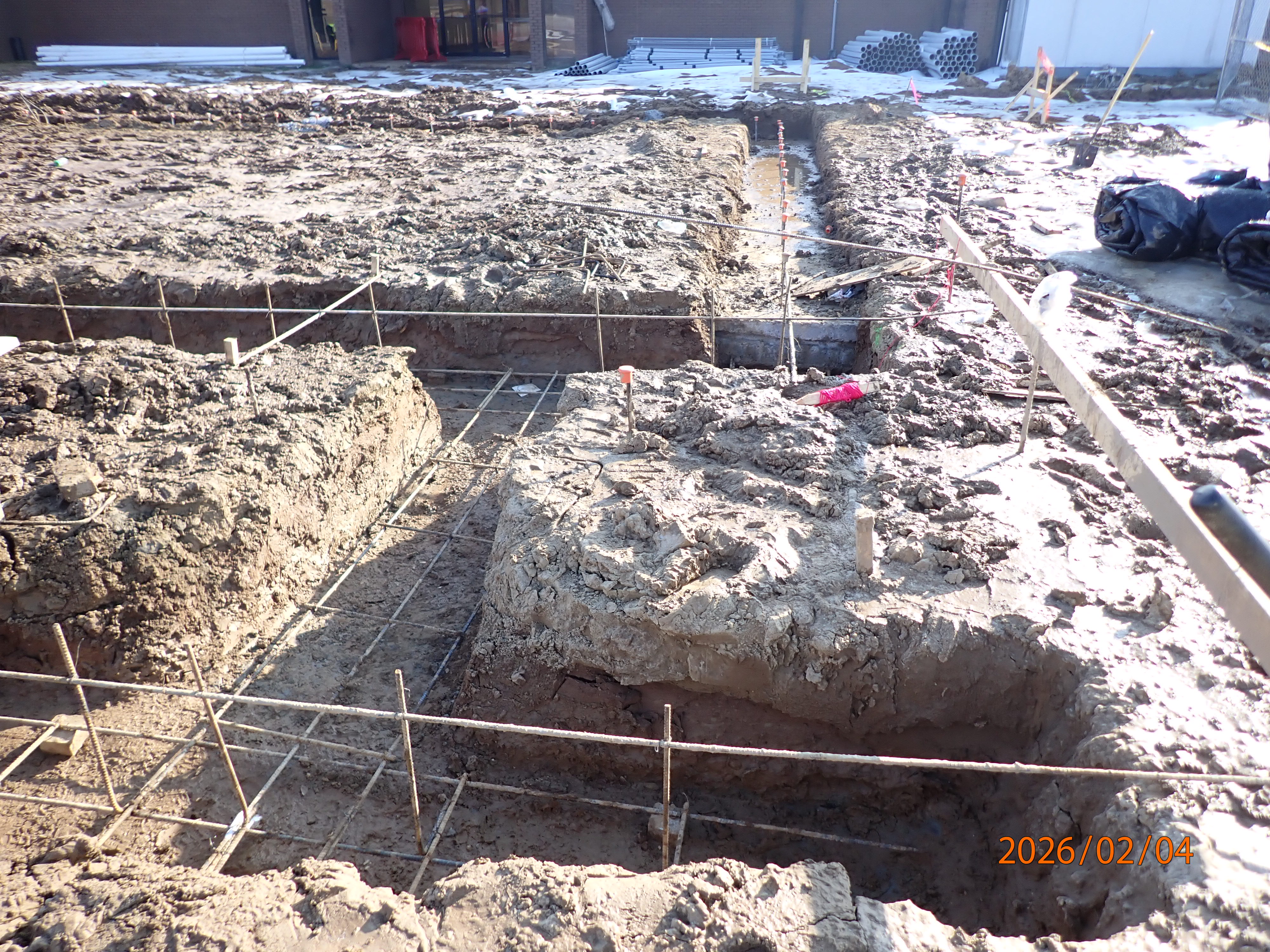 Footings dug for the new addition at J.F. Wahl Elementary