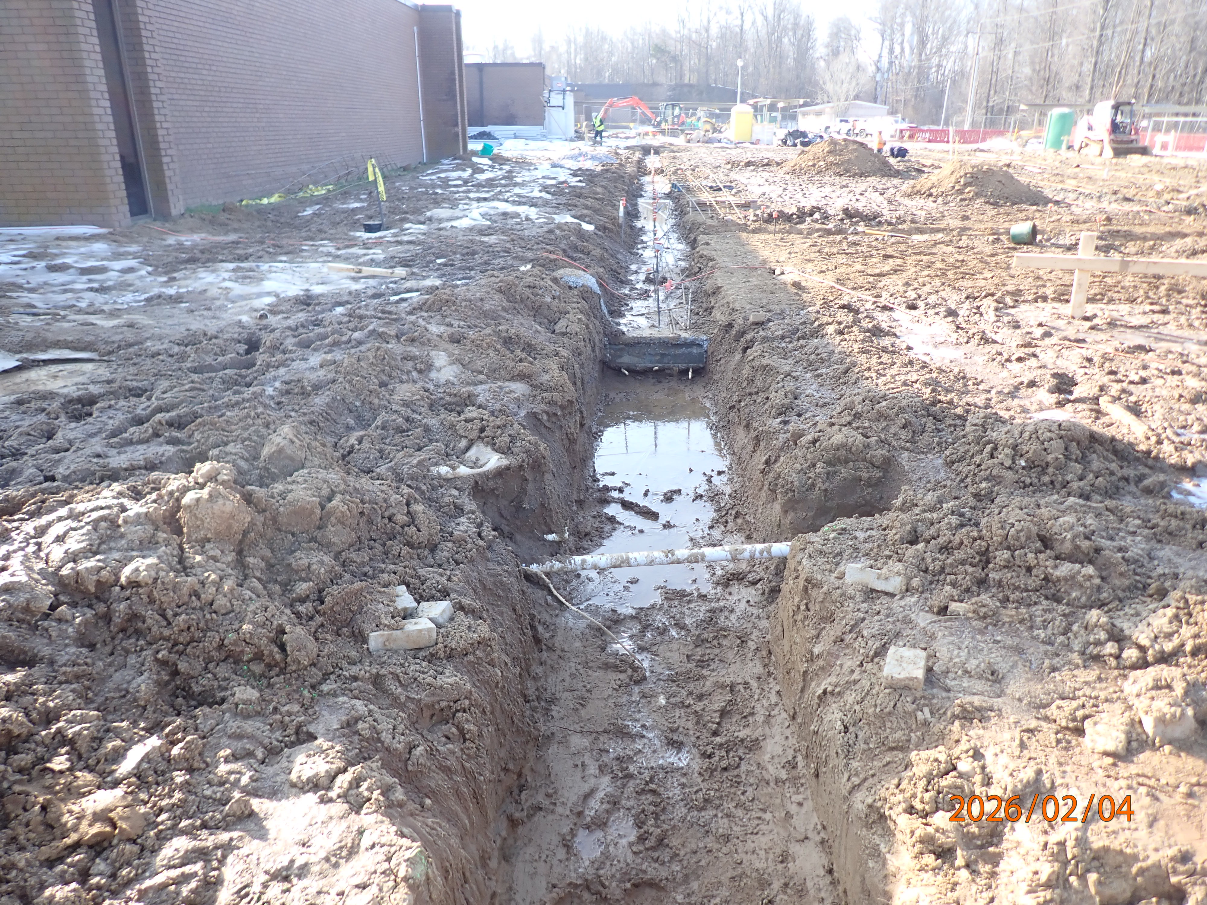 rough-in plumbing for the new addition at J.F. Wahl Elementary