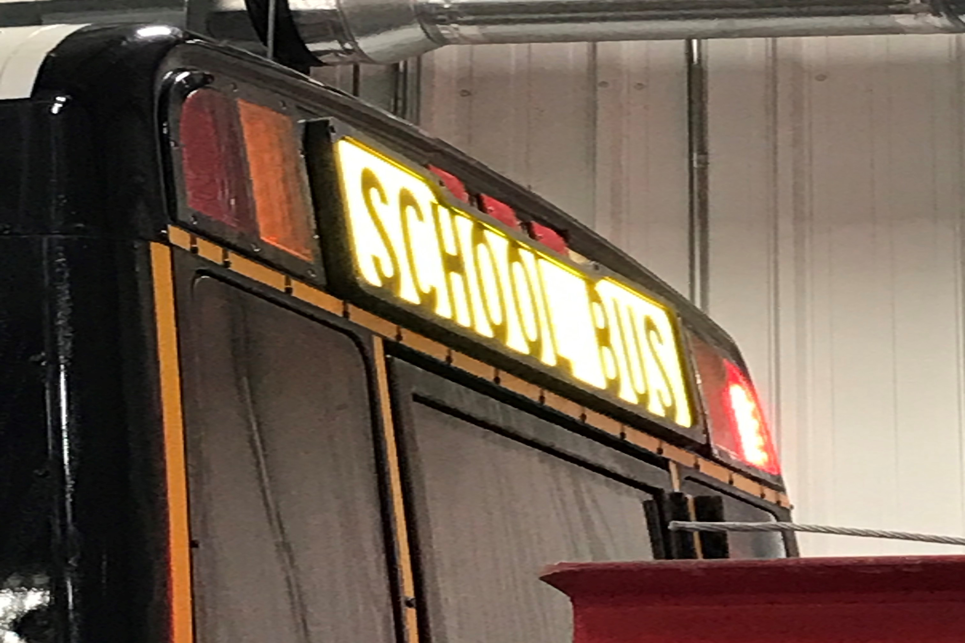 photo of the front of a school bus