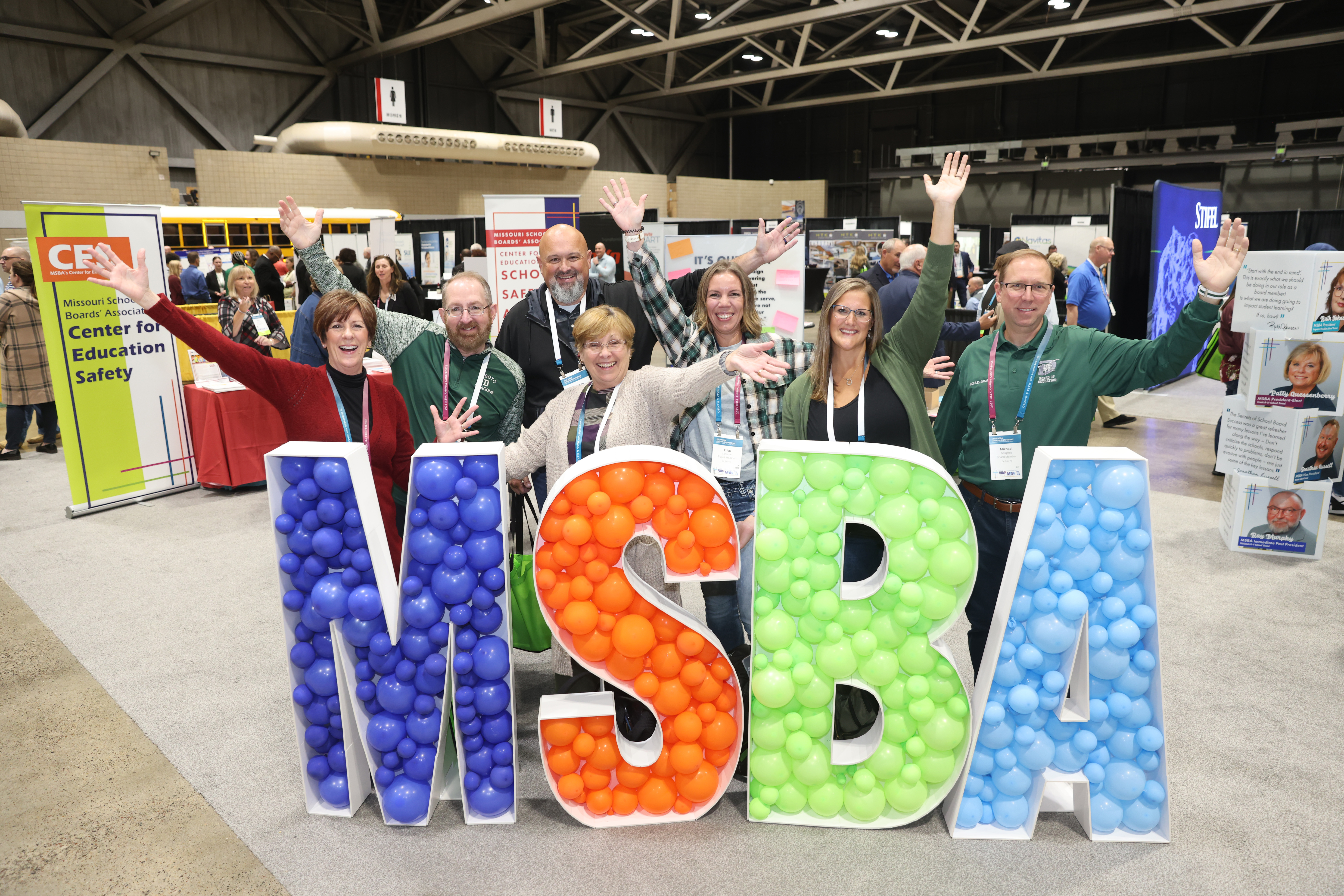 group posing with MSBA sign