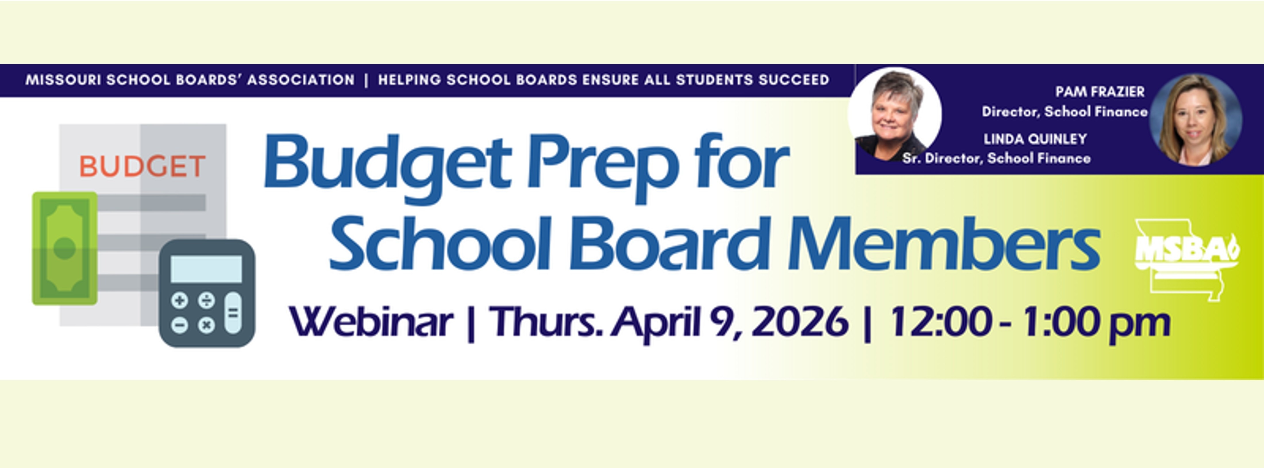 Budget Prep for School Board Members Webinar