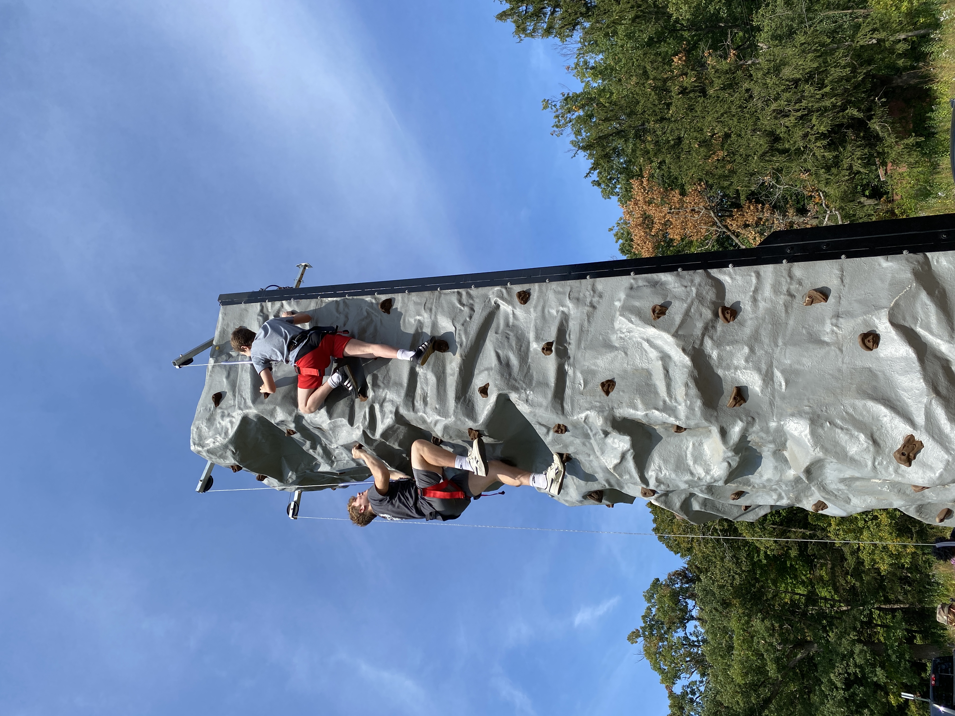 rock climbing wall